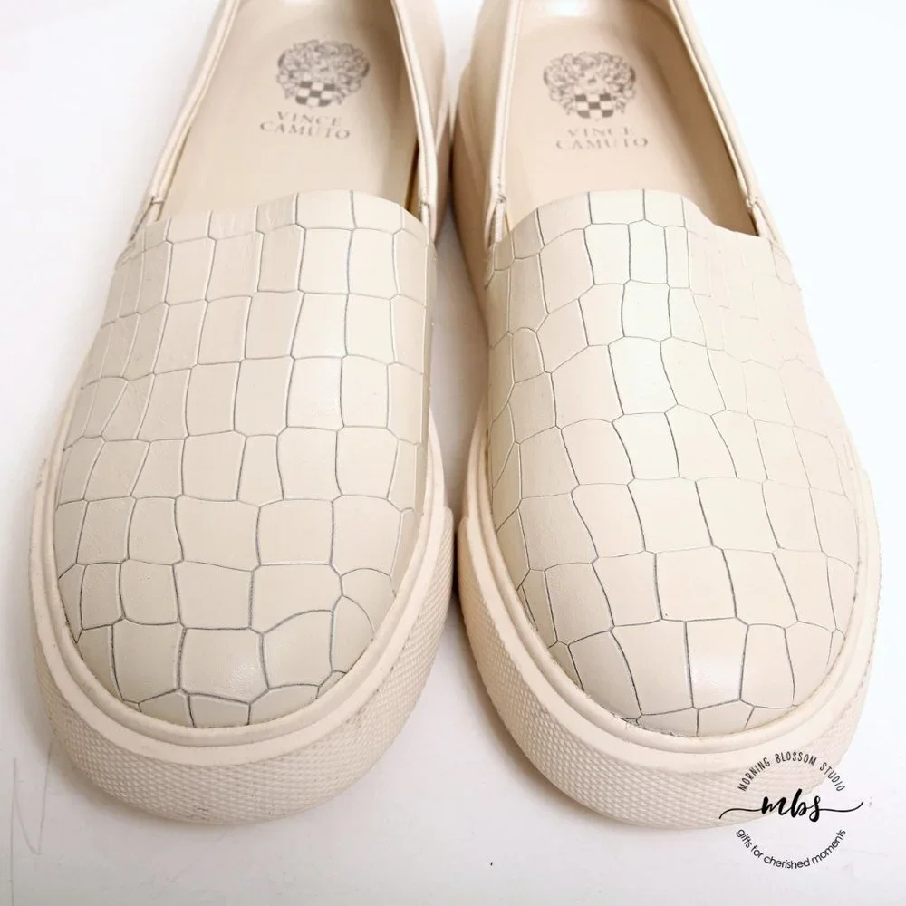 Vince Camuto Abbinna Leather‎ Platform Slip Ons
